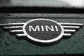 Logo mini cooper with drop rain Royalty Free Stock Photo