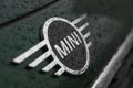 Logo mini cooper with drop rain Royalty Free Stock Photo