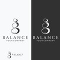 Minimalist zen stones logo, balancing stones, neatly stacked stones, stones for meditation or wellness.With template vector