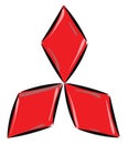 Logo of Mitsubishi motors, vector or color illustration
