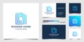 Logo modern home for construction, home, real estate, building, property. minimal awesome trendy professional logo design template