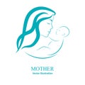 Logo mom and newborn baby Royalty Free Stock Photo