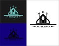 Logo MOSQUE simple, logo for stemple or masjid, logo ilustration, Logo for Musola or Mosque Royalty Free Stock Photo