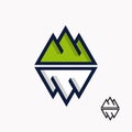 Logo of the mountain and iceberg