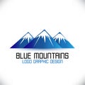 Logo mountains icon logotype vector