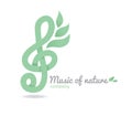 Logo music nature Royalty Free Stock Photo