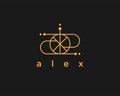 logo name Alex usable logo design for private logo, business name card web icon, social media icon