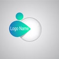 Logo name on drop water vector