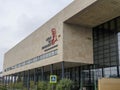 Logo and name on the facade of the Antoni van Leeuwenhoek, the Dutch Cancer Institute