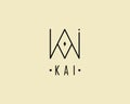 ,logo name Kai usable logo design for private logo, business name card web icon, social media iconlogo name Kai usable logo design