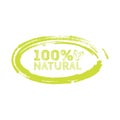 Logo Natural with leaves, natural product, organic, healthy food.