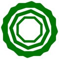 A logo nature exagon color green Royalty Free Stock Photo