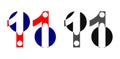 Logo with the number eleven and circles colorful, isolated, arabic numerals