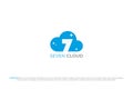 logo number seven and a cloud