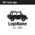 Sign of off road jeep, for travel and expeditions