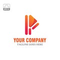 Initial P logo concept for your bussiness company-vector