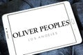 Oliver Peoples eyewear brand logo Royalty Free Stock Photo