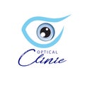 Logo optical clinic. Idea for ophthalmic clinic or eye clinic.