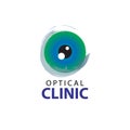 Logo optical clinic. Idea for ophthalmic clinic or eye clinic.