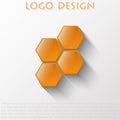 Logo design based on hexagons