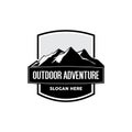 Three mountain Outdoor logo vector Royalty Free Stock Photo