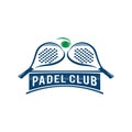 Logo padel tennis, Racquets to play the paddle. color. Vector image