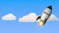 Logo of PANASONIC on a flying rocket. Editorial success related 3D rendering