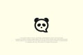 logo panda chat bubble head