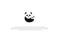 logo panda mom and baby parent silhouette