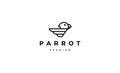 Parrot Logo Monogram Design Vector Royalty Free Stock Photo