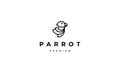 Parrot Logo Monogram Design Vector Royalty Free Stock Photo