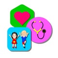 Logo pediatrician children clinic