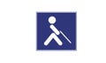 Logo of person incapacitated. Blind