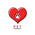 Logo pet friedly 2 Royalty Free Stock Photo