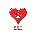 Logo pet friedly 4 Royalty Free Stock Photo