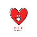 Logo pet friedly 5 Royalty Free Stock Photo