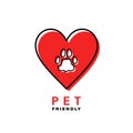 Logo pet friedly 3 Royalty Free Stock Photo