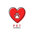 Logo pet friedly 1 Royalty Free Stock Photo