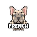 French Bulldog Cute Cartoon Dog Logo for Pet Shop Pet Care Animal