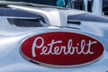 Indianapolis - Circa June 2018: Logo of a Peterbuilt Big Rig Semi Tractor Trailer. Peterbuilt is owned by Paccar I