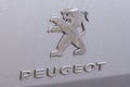 Logo of Peugeot vehicle. Royalty Free Stock Photo