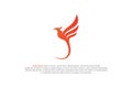 logo phoenix silhouette bird fire Royalty Free Stock Photo
