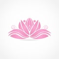 Logo lotus flower people symbol of yoga vector image illustration graphic design Royalty Free Stock Photo