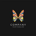 Logo Pixel Butterfly logo designs concept, Butterfly logo designs vector, Butterfly origami vector Royalty Free Stock Photo