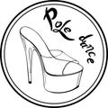 Logo pole dance with shoes