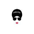 Logo of a police-girl Royalty Free Stock Photo