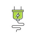 Logo of Power Supply Plug Charger, Electric and Renewable Energy Symbol