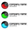 Logo project three colour variant Royalty Free Stock Photo