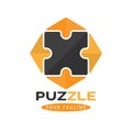 Logo puzzle. Vector illustration for a logo, sticker, or emblem