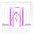 Logo for quest room Royalty Free Stock Photo